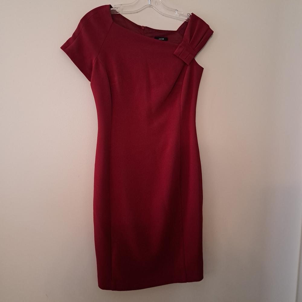 Jacob Asymmetrical Burgundy Dress